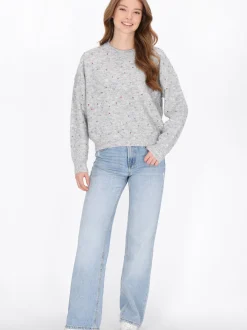 MyMo Damen Pullover in grau - Ausschnitt: Rundhals