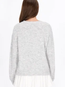 MyMo Damen Pullover in grau - Ausschnitt: Rundhals