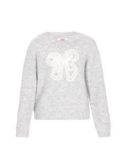 MyMo Damen Pullover in grau - Ausschnitt: Rundhals