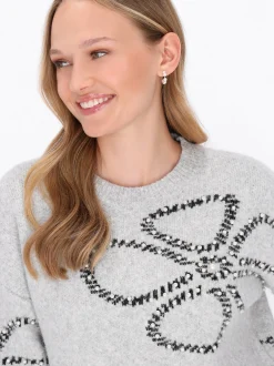 MyMo Damen Pullover in grau - Ausschnitt: Rundhals