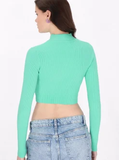 MyMo Damen Pullover in grün