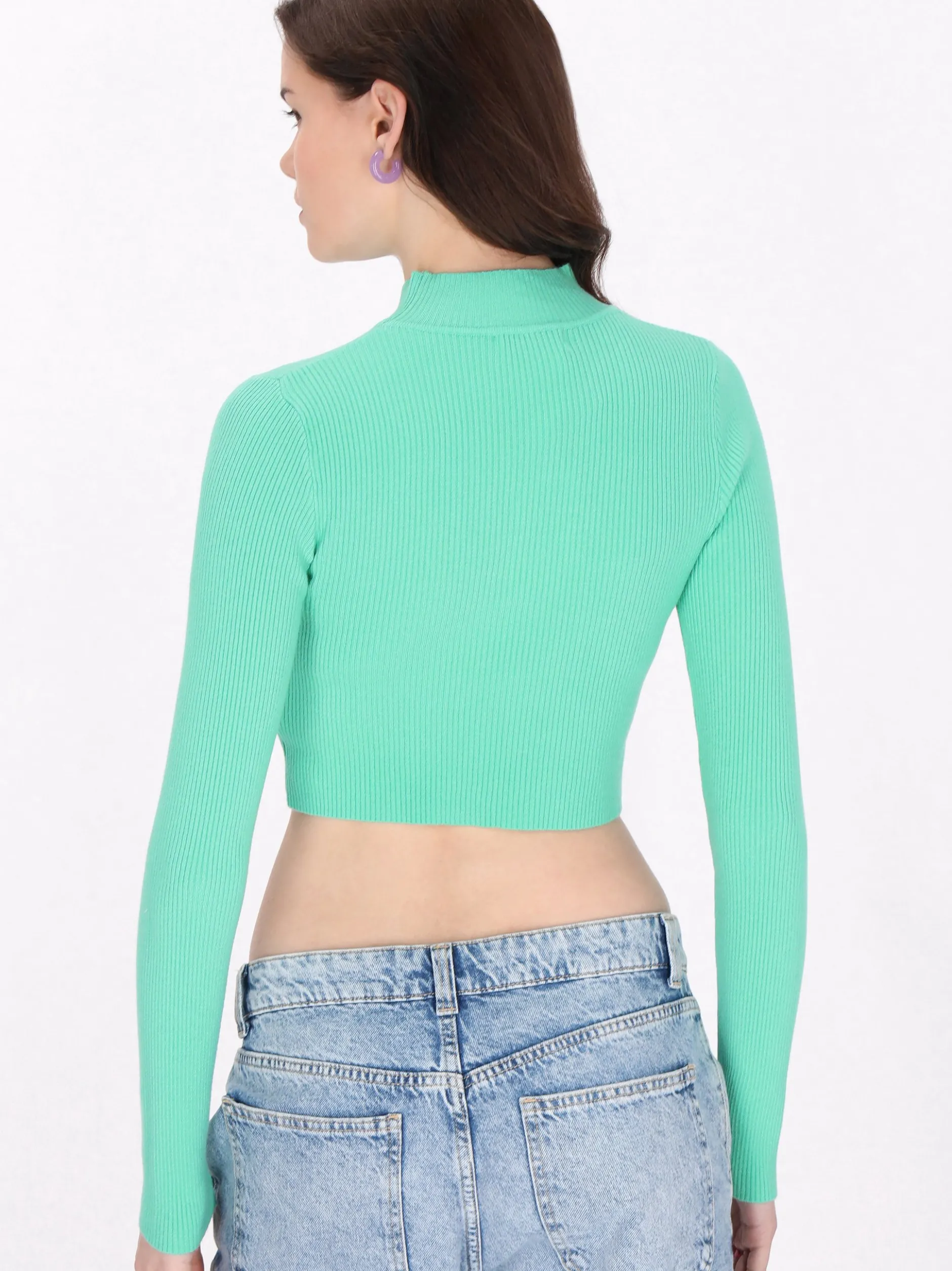 MyMo Damen Pullover in grün