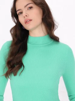 MyMo Damen Pullover in grün