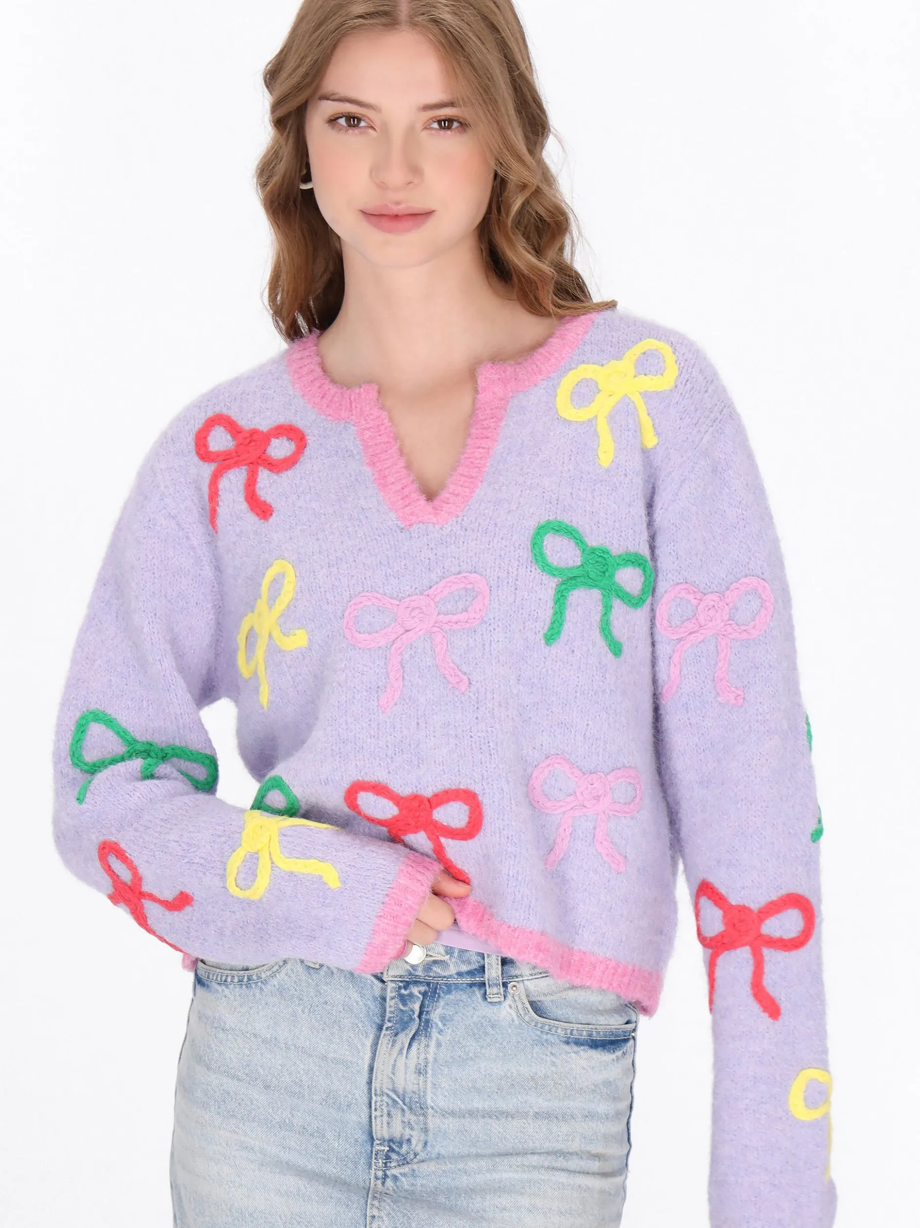 MyMo Damen Pullover in lila