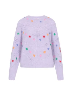 MyMo Damen Pullover in lila - Ausschnitt: Rundhals