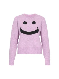 MyMo Damen Pullover in lila - Ausschnitt: Rundhals