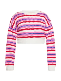 MyMo Damen Pullover in mehrfarbig - Ausschnitt: Rundhals