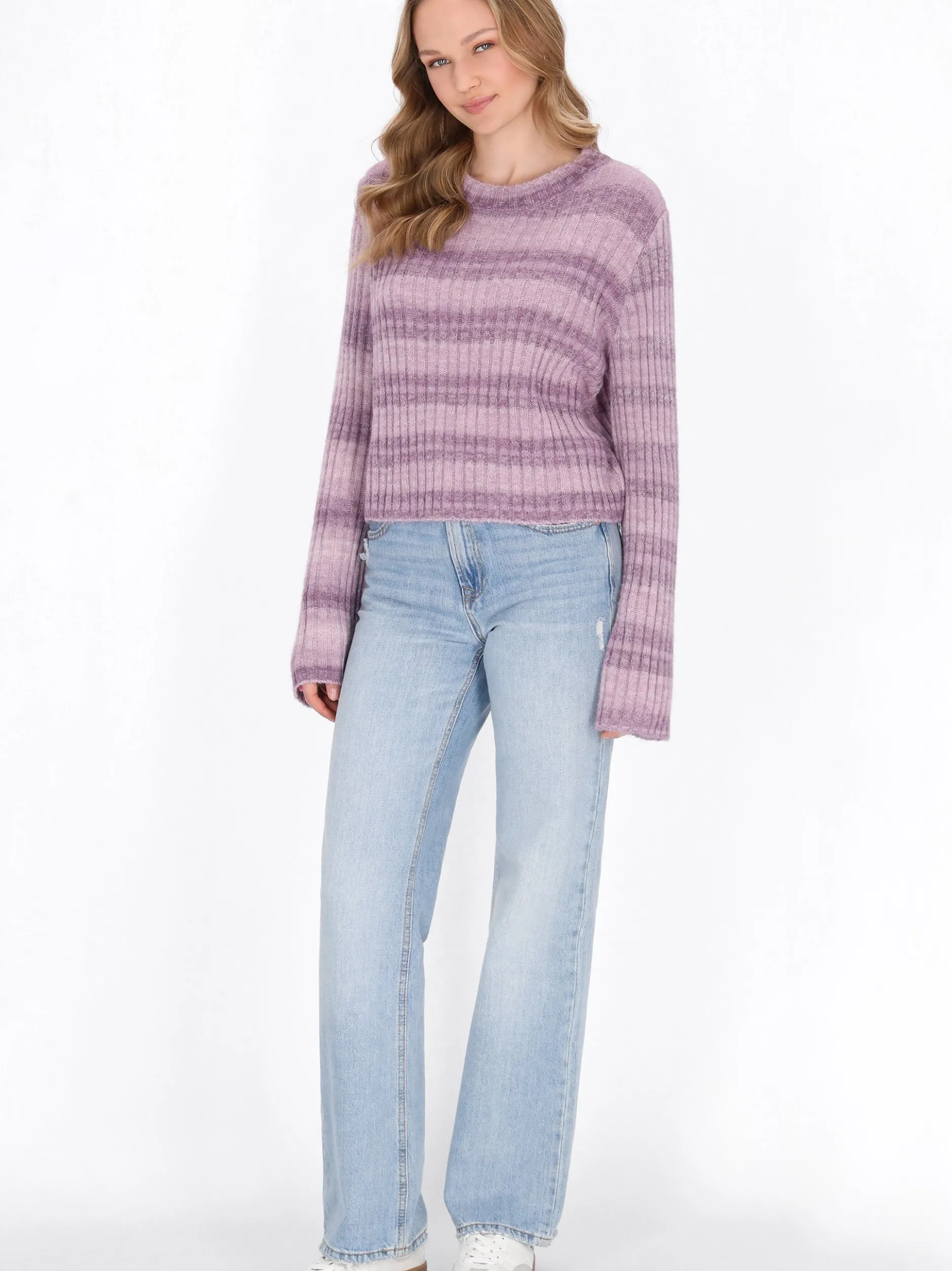 MyMo Damen Pullover in mehrfarbig - Ausschnitt: Rundhals