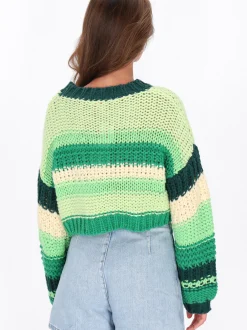 MyMo Damen Pullover in mehrfarbig - Ausschnitt: Rundhals