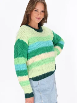 MyMo Damen Pullover in mehrfarbig - Ausschnitt: Rundhals