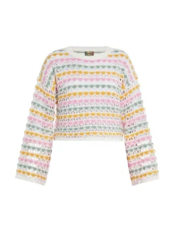 MyMo Damen Pullover in mehrfarbig - Ausschnitt: Rundhals