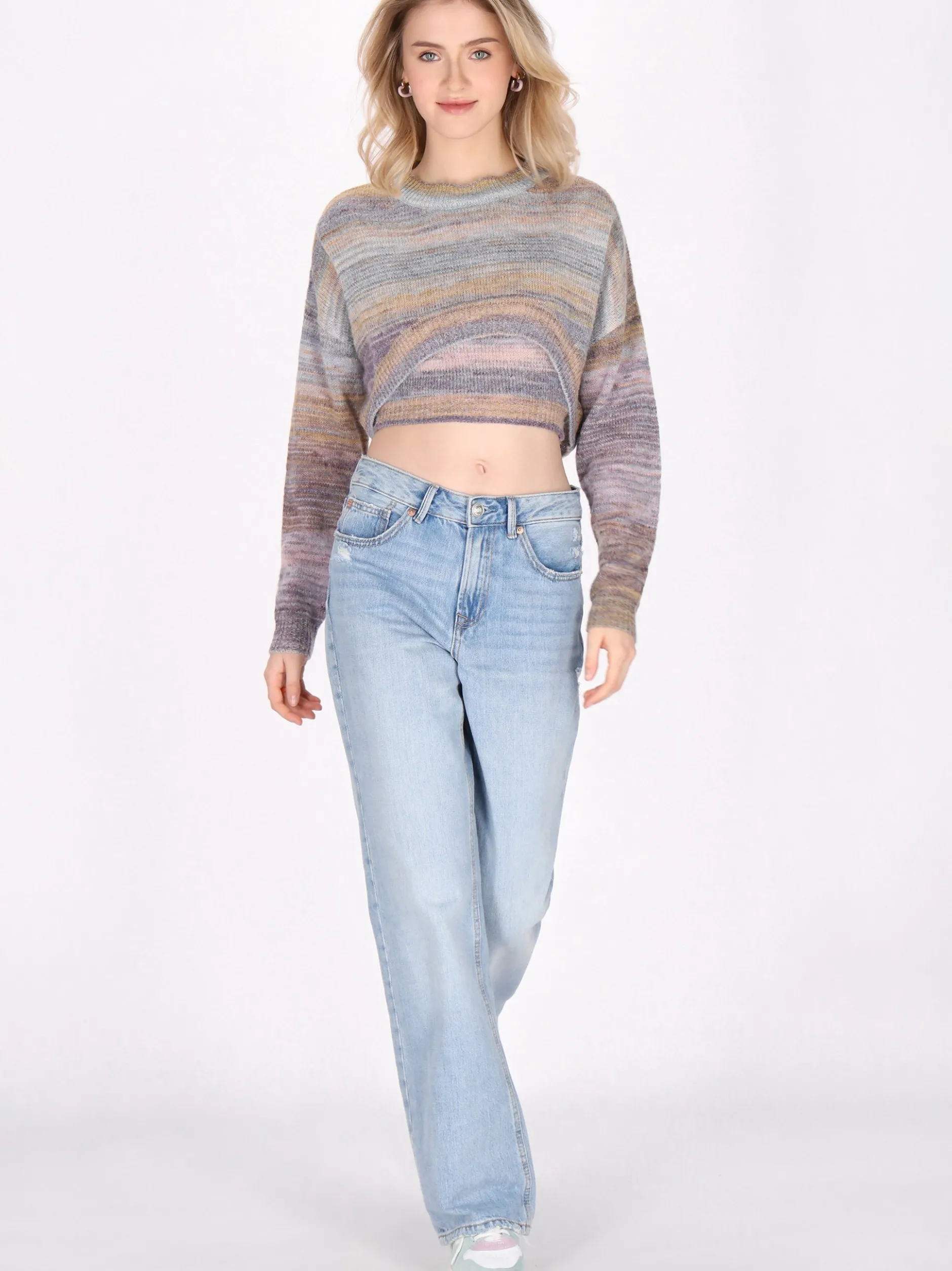 MyMo Damen Pullover in mehrfarbig
