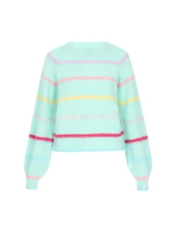 MyMo Damen Pullover in mint - Ausschnitt: Rundhals