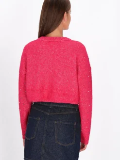 MyMo Damen Pullover in pink - Ausschnitt: Rundhals