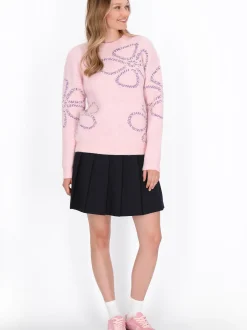 MyMo Damen Pullover in pink - Ausschnitt: Rundhals