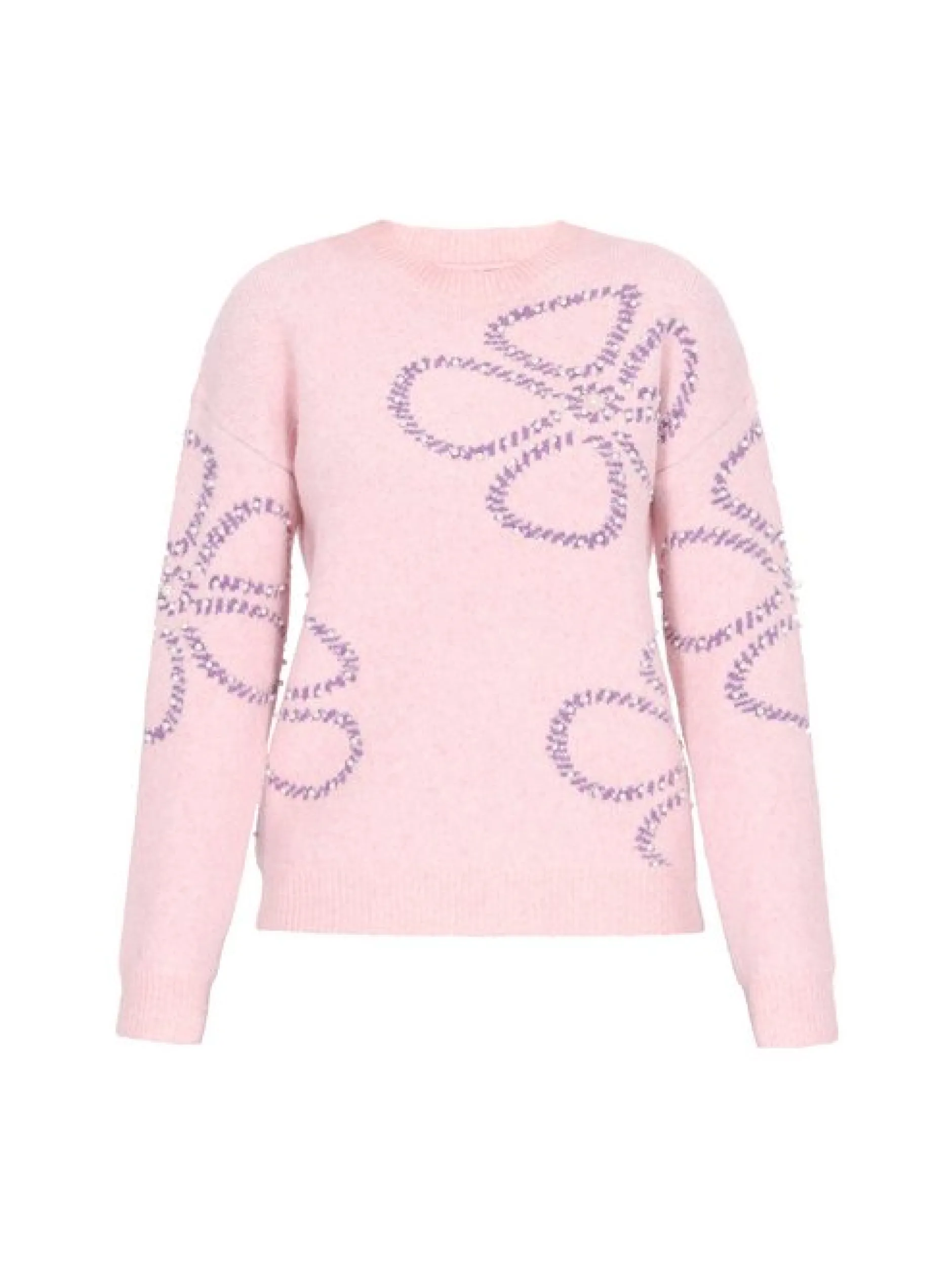MyMo Damen Pullover in pink - Ausschnitt: Rundhals