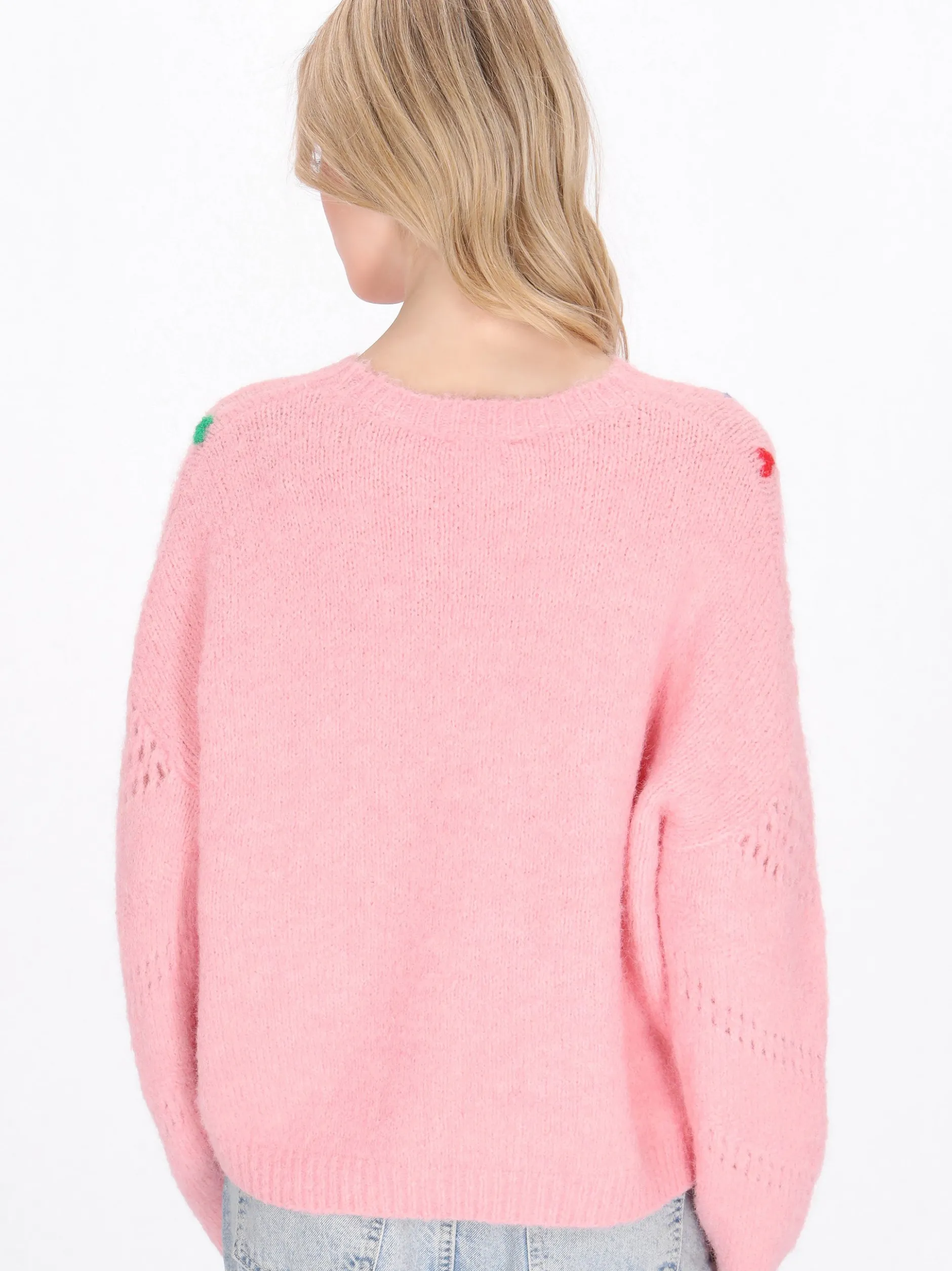 MyMo Damen Pullover in rosa - Ausschnitt: Rundhals