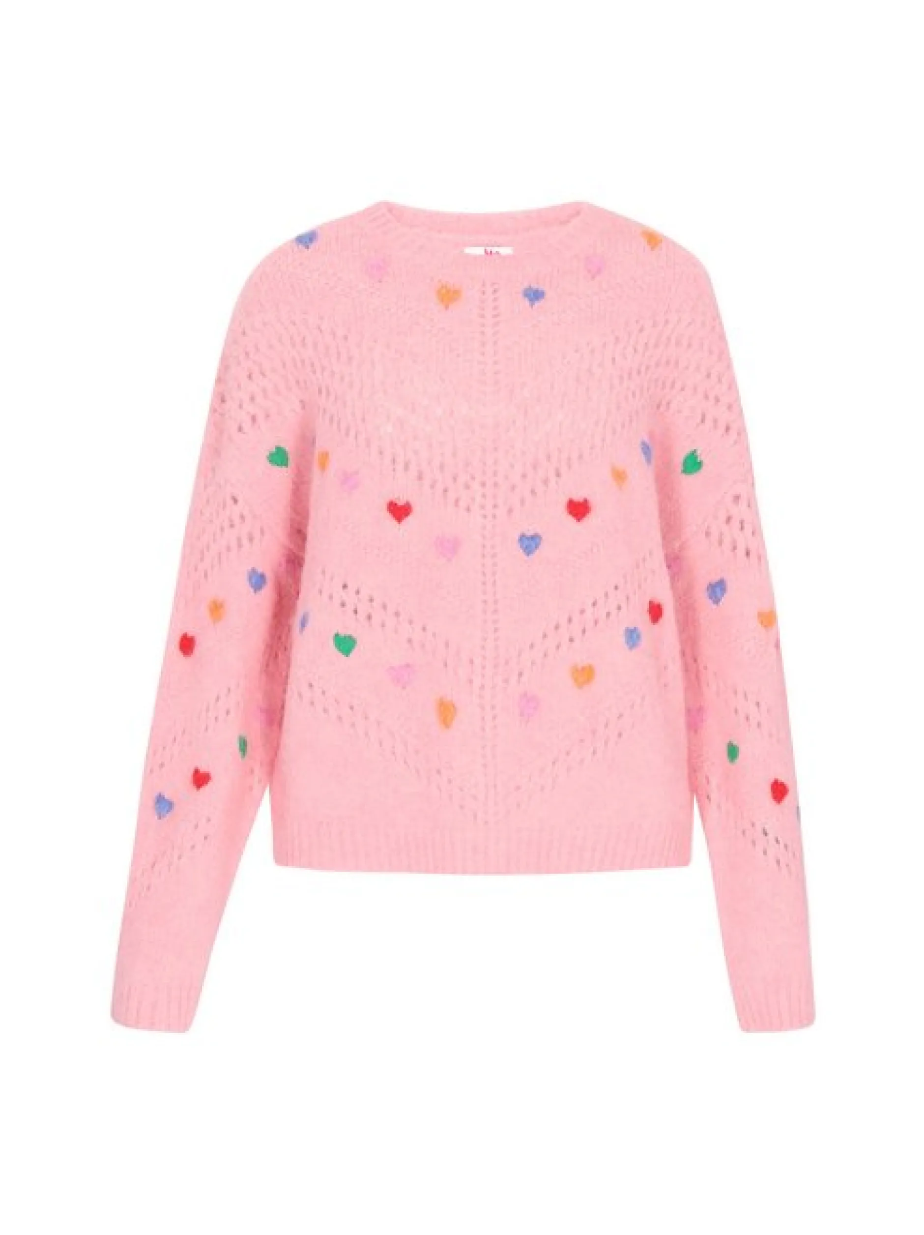 MyMo Damen Pullover in rosa - Ausschnitt: Rundhals