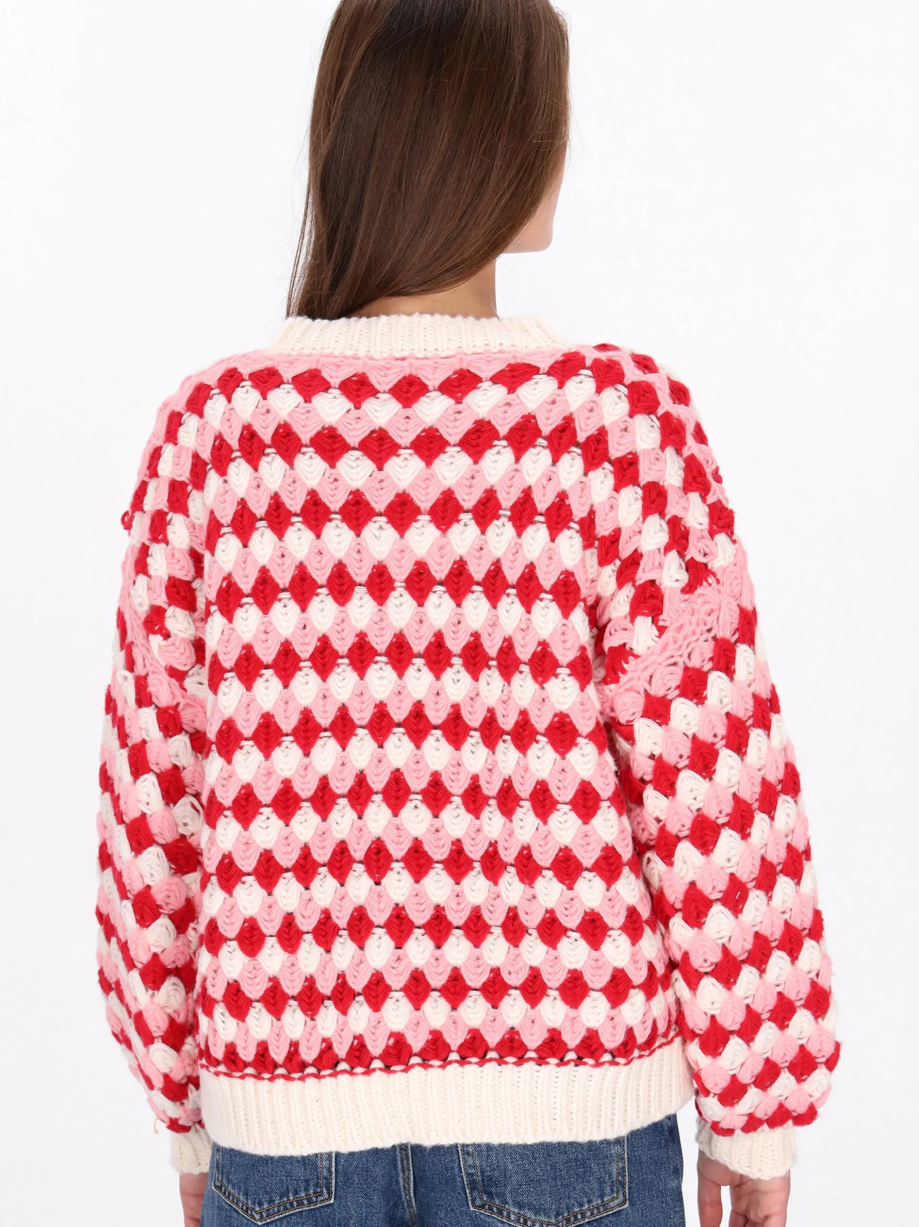 MyMo Damen Pullover in rot - Ausschnitt: Rundhals