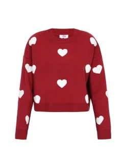 MyMo Damen Pullover in rot - Ausschnitt: Rundhals
