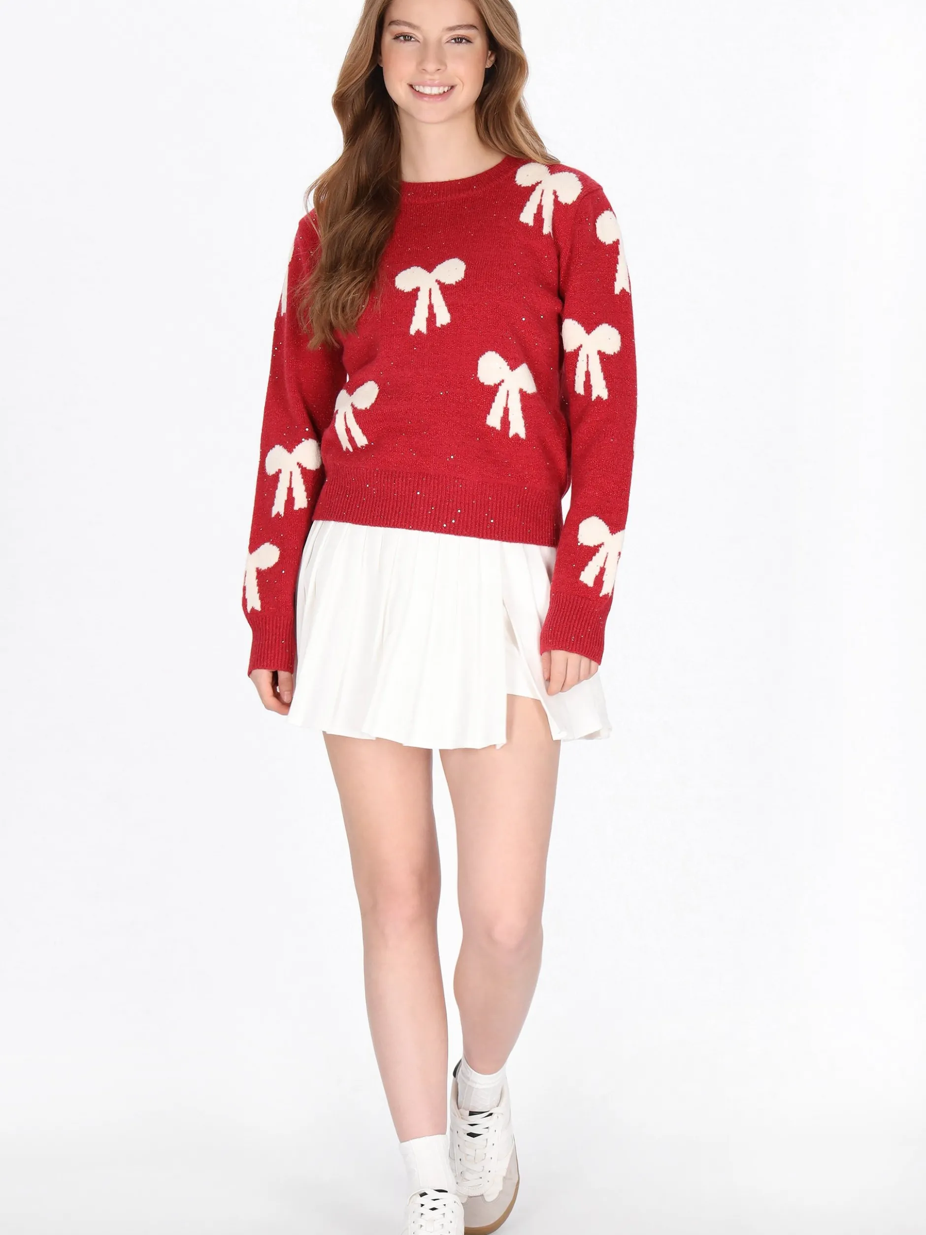 MyMo Damen Pullover in rot - Ausschnitt: Rundhals