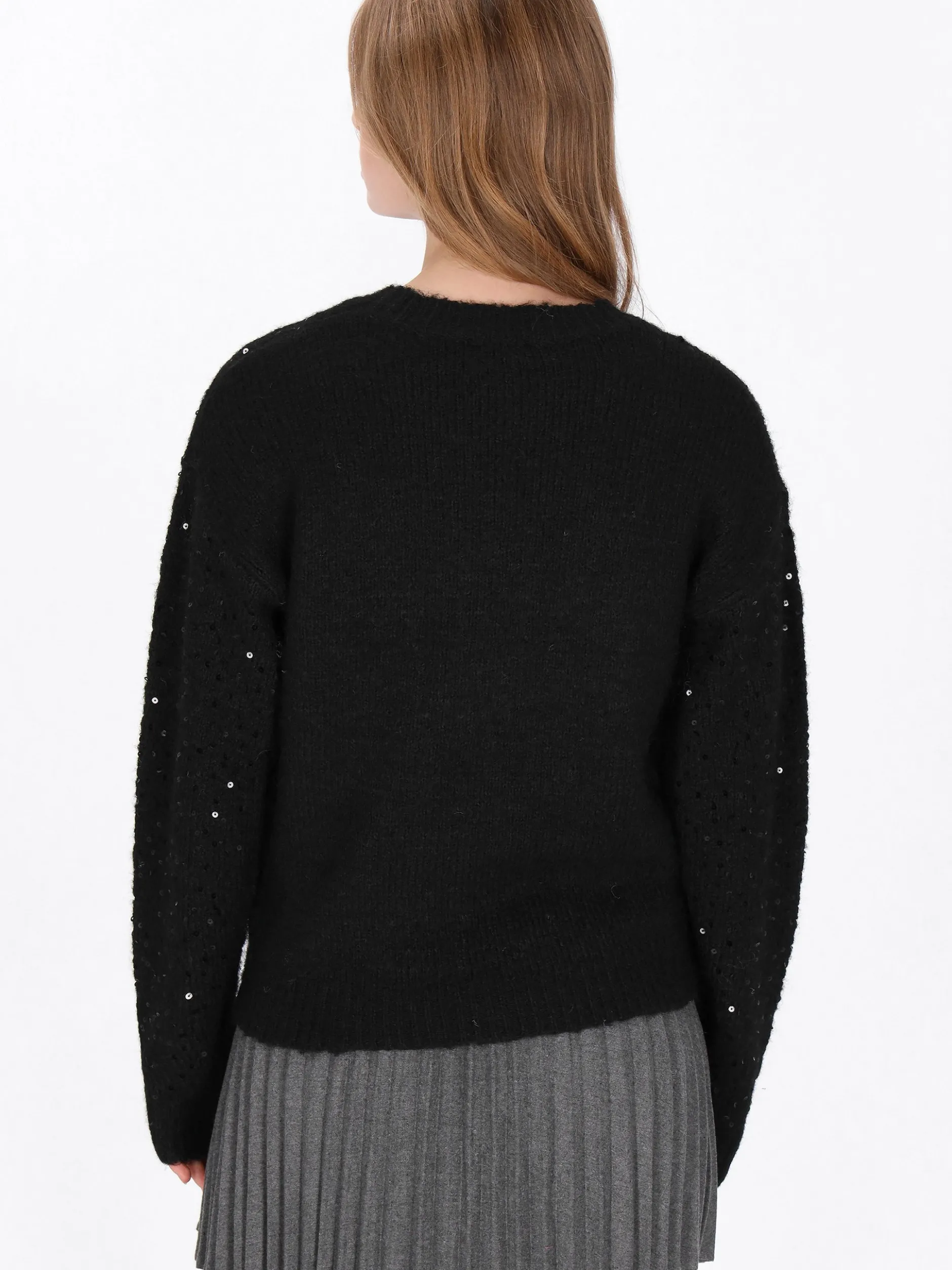 MyMo Damen Pullover in schwarz - Ausschnitt: Rundhals