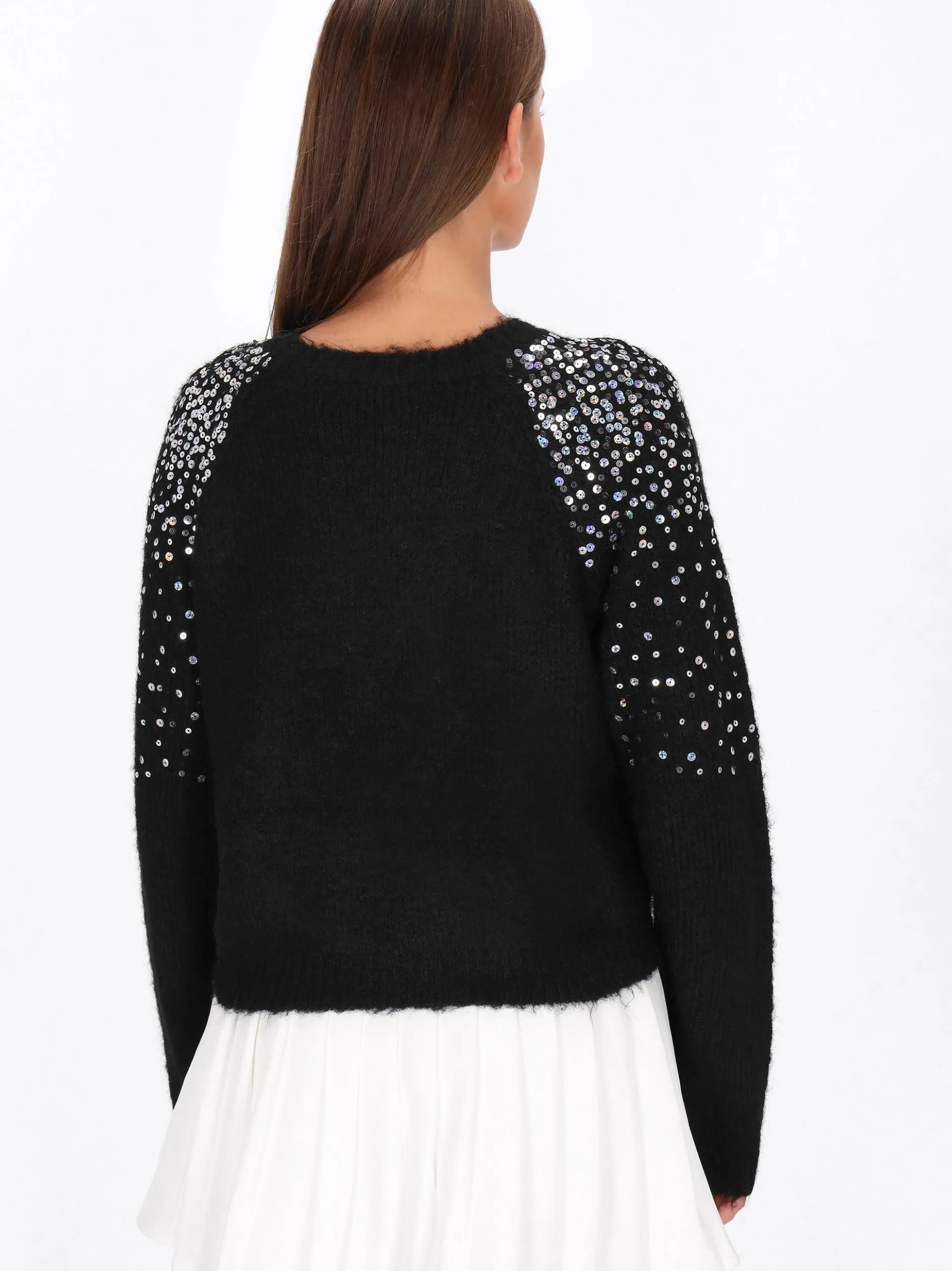 MyMo Damen Pullover in schwarz - Ausschnitt: Rundhals