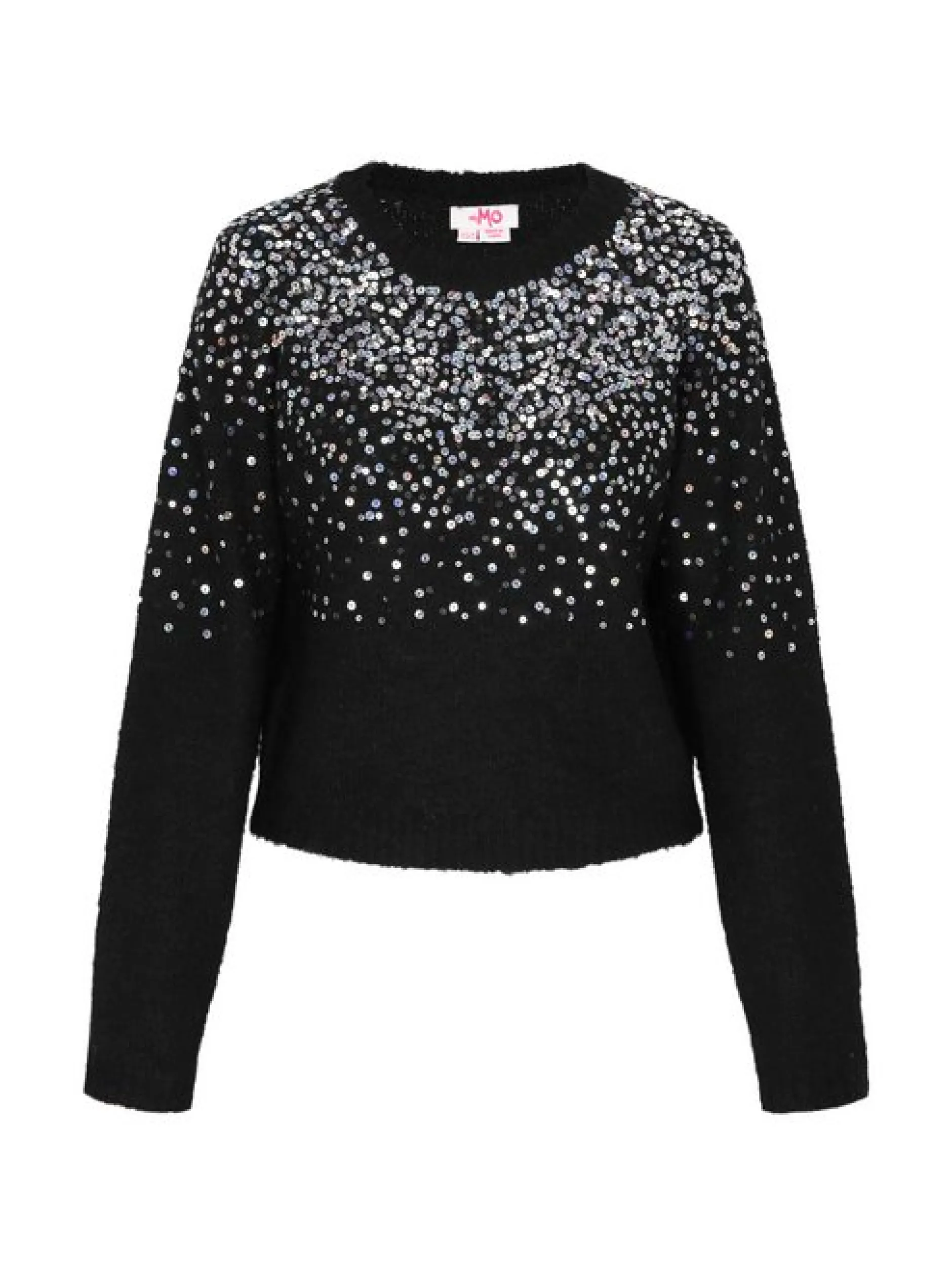 MyMo Damen Pullover in schwarz - Ausschnitt: Rundhals