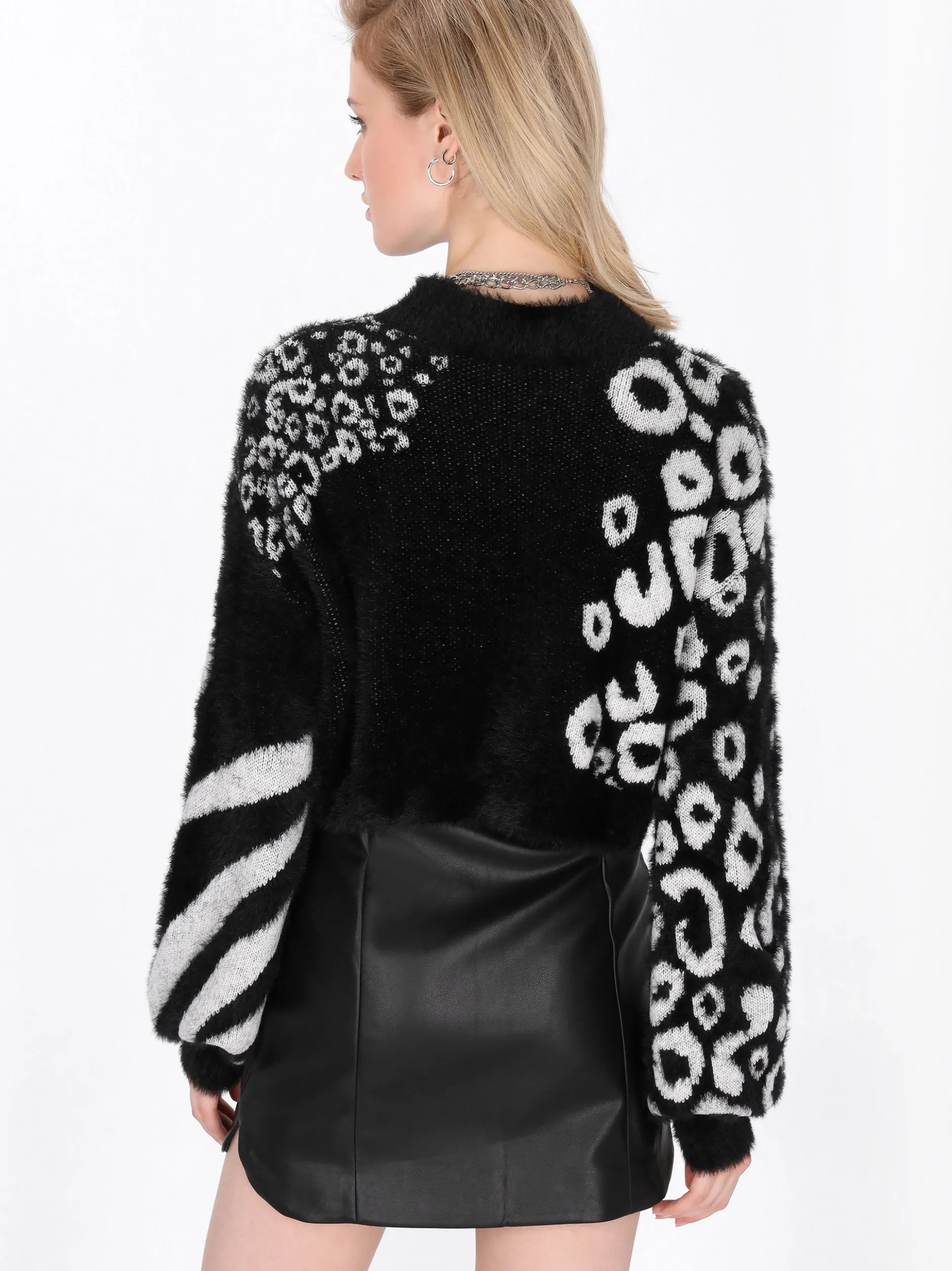 MyMo Damen Pullover in schwarz