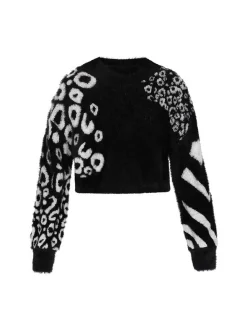 MyMo Damen Pullover in schwarz