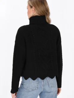 MyMo Damen Pullover in schwarz
