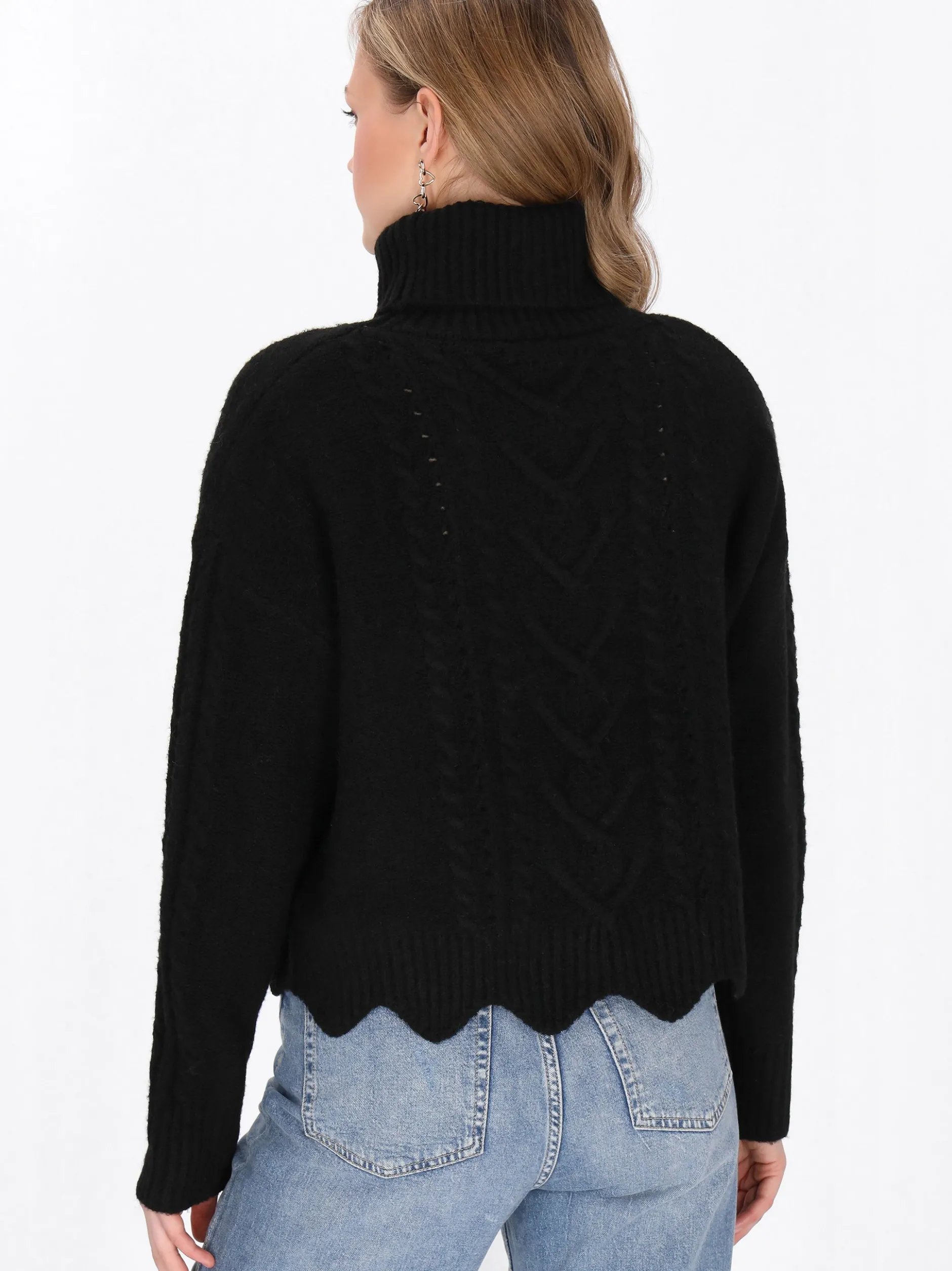 MyMo Damen Pullover in schwarz