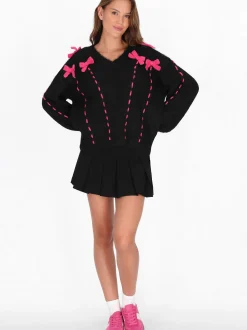 MyMo Damen Pullover in schwarz