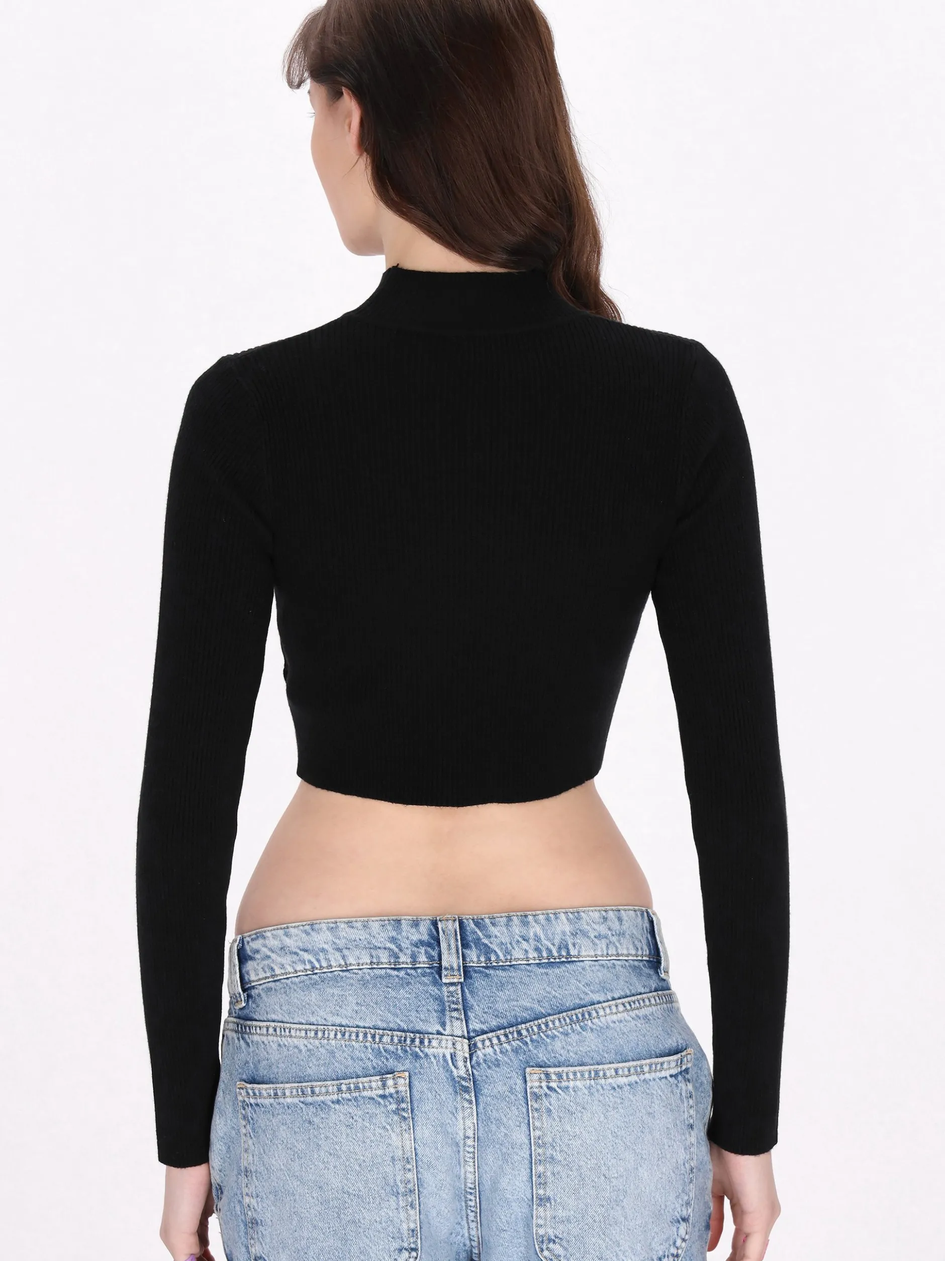 MyMo Damen Pullover in schwarz