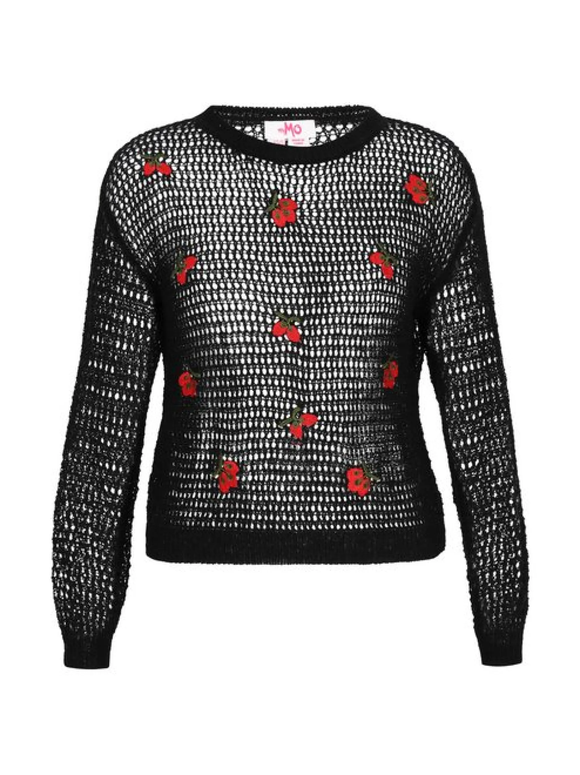 MyMo Damen Pullover in schwarz - Ausschnitt: Rundhals