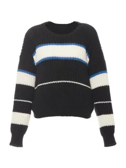 MyMo Damen Pullover in schwarz - Ausschnitt: Rundhals