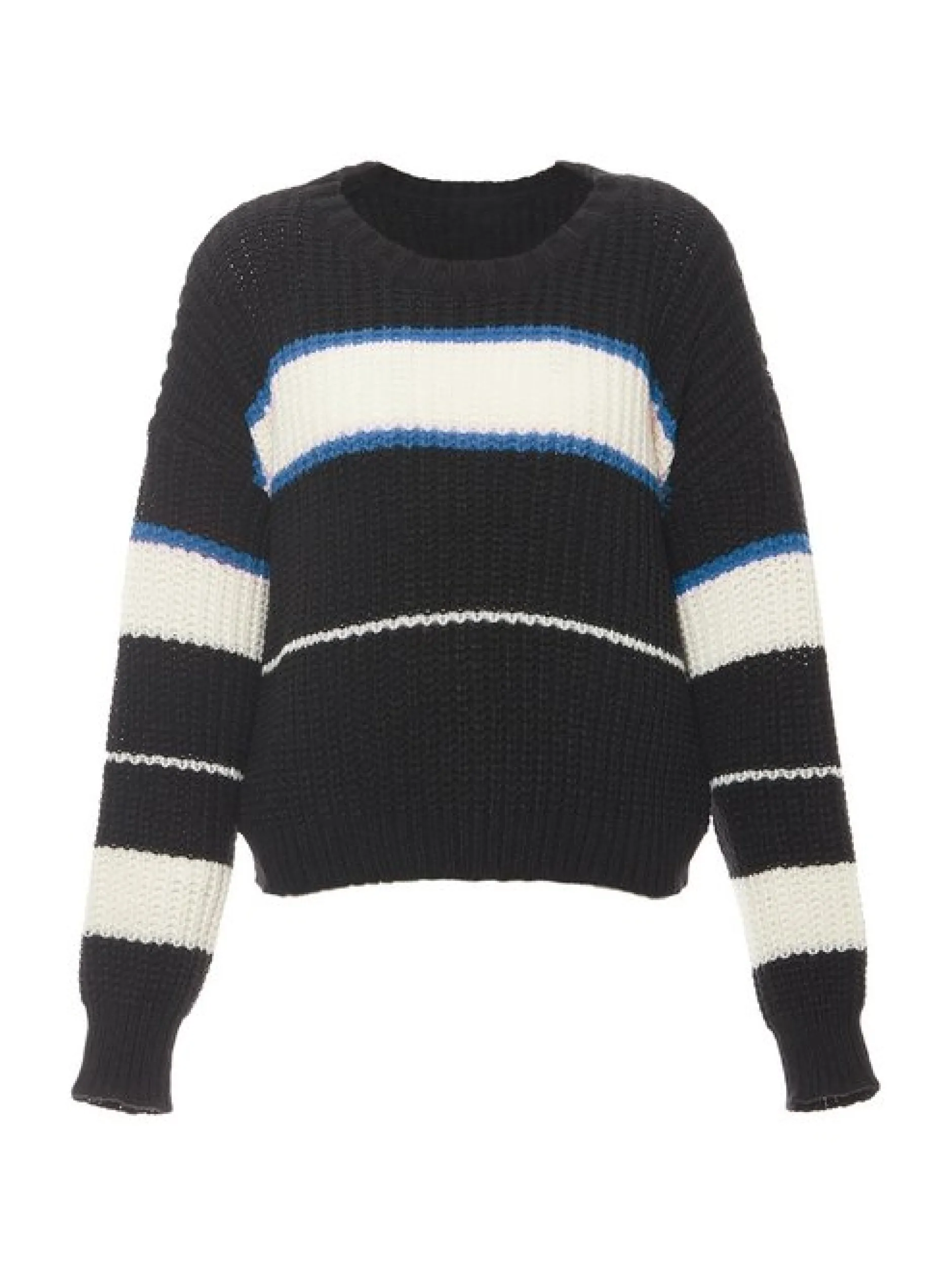 MyMo Damen Pullover in schwarz - Ausschnitt: Rundhals