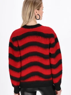 MyMo Damen Pullover in schwarz - Ausschnitt: Rundhals