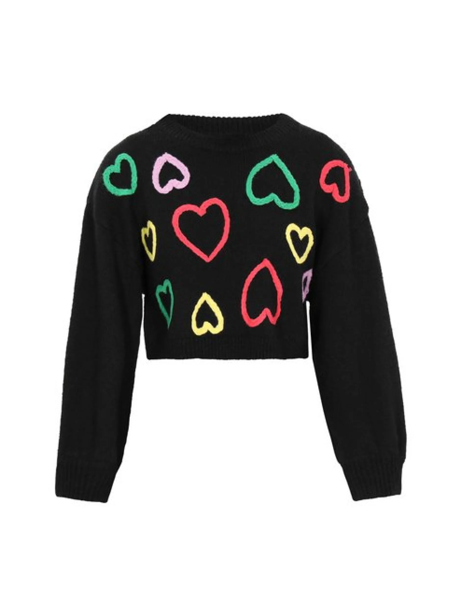 MyMo Damen Pullover in schwarz - Ausschnitt: Rundhals