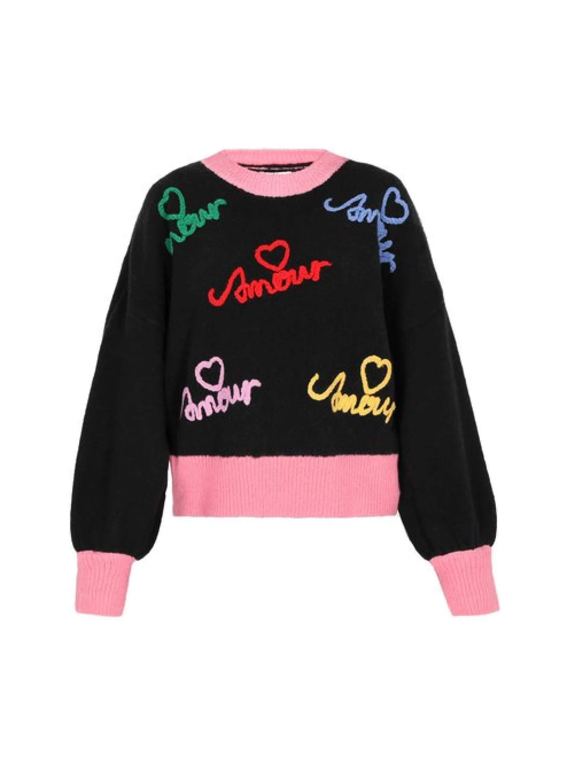 MyMo Damen Pullover in schwarz - Ausschnitt: Rundhals