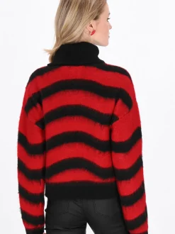 MyMo Damen Pullover in schwarz