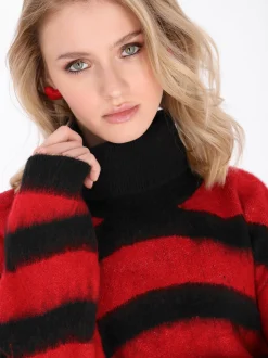 MyMo Damen Pullover in schwarz