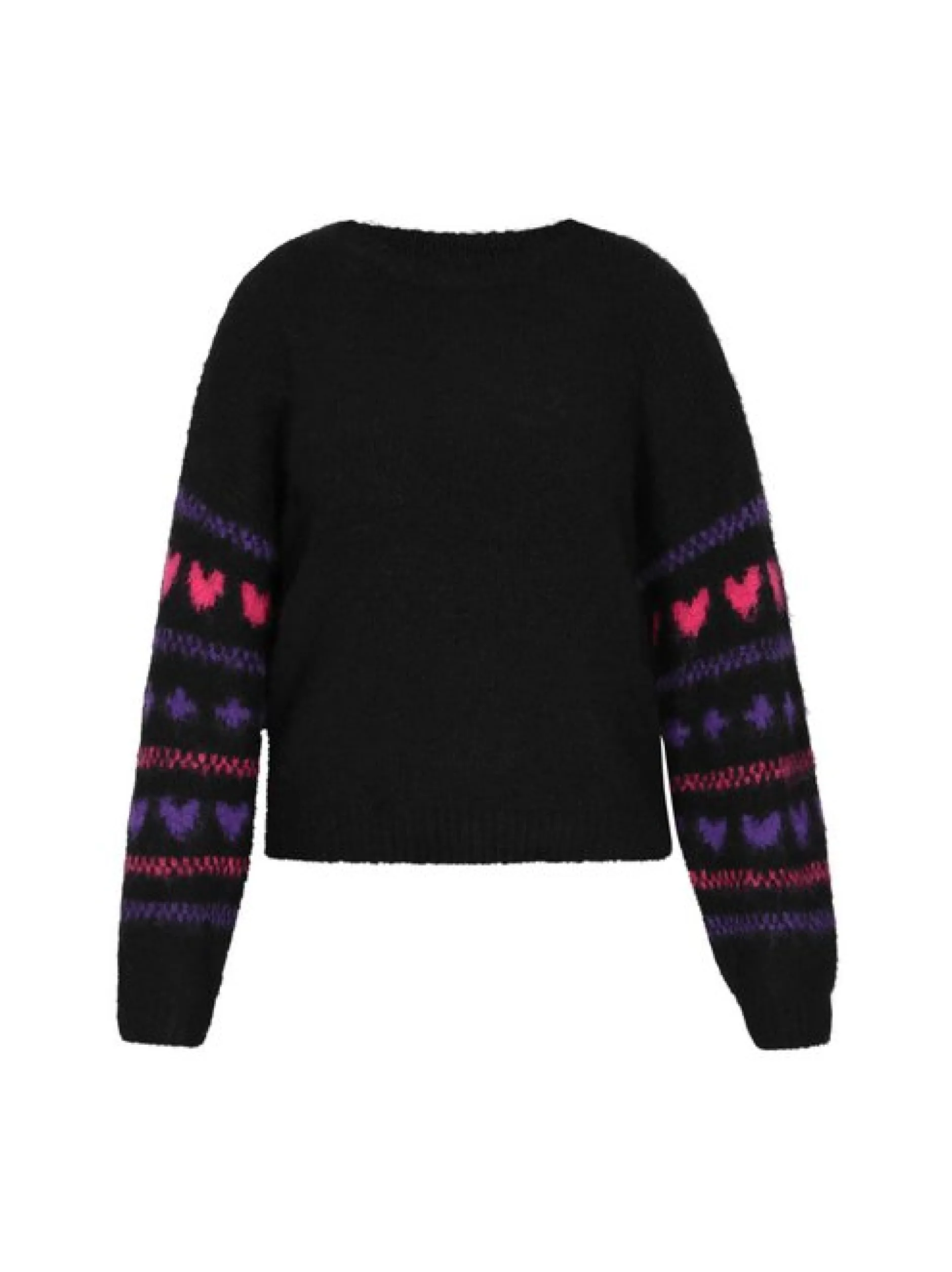 MyMo Damen Pullover in schwarz - Ausschnitt: Rundhals