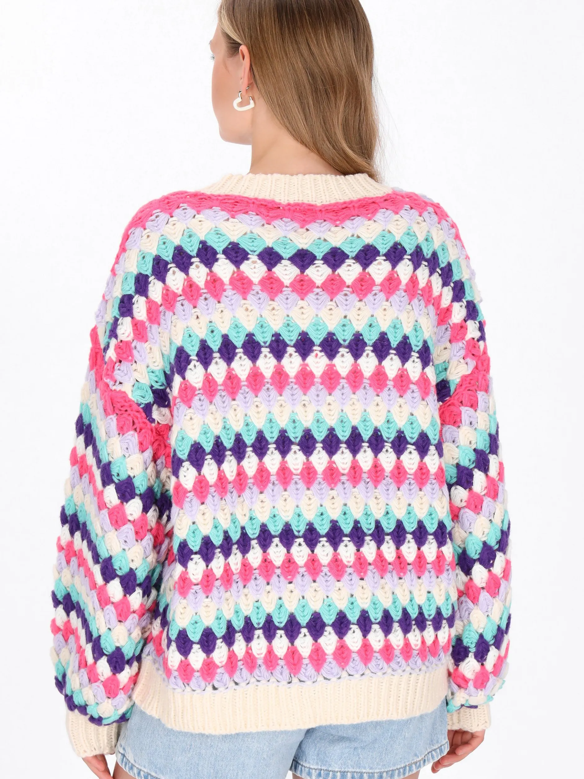 MyMo Damen Pullover in türkis