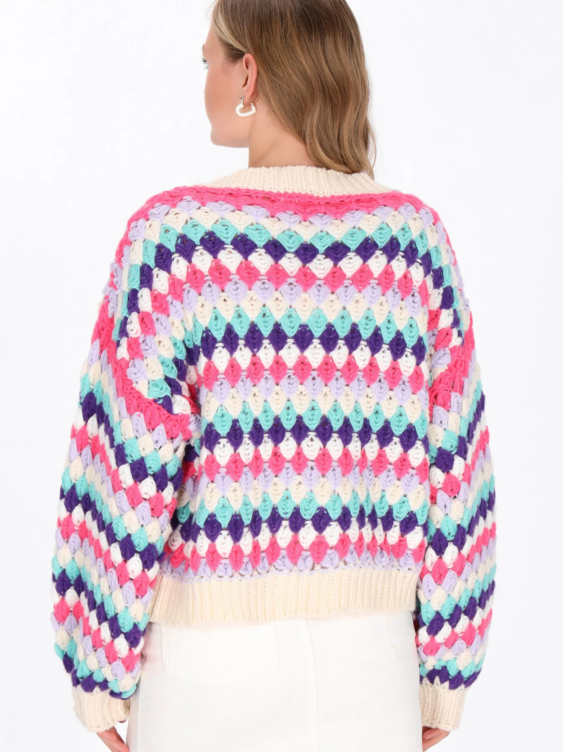 MyMo Damen Pullover in türkis