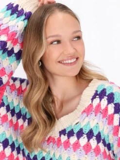 MyMo Damen Pullover in türkis