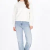 MyMo Damen Pullover in weiß - Ausschnitt: Rundhals