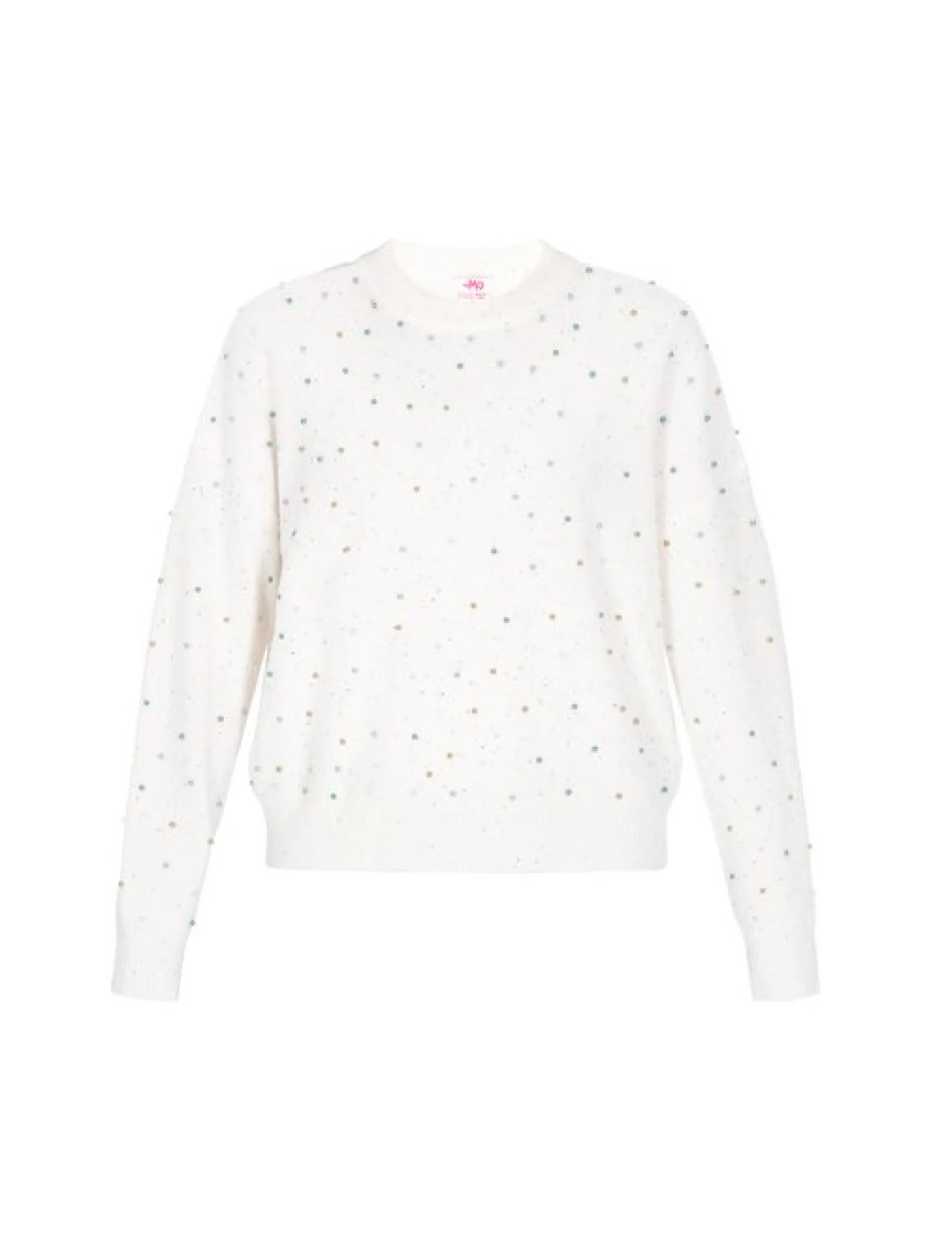 MyMo Damen Pullover in weiß - Ausschnitt: Rundhals