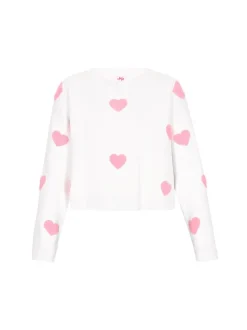 MyMo Damen Pullover in weiß - Ausschnitt: Rundhals