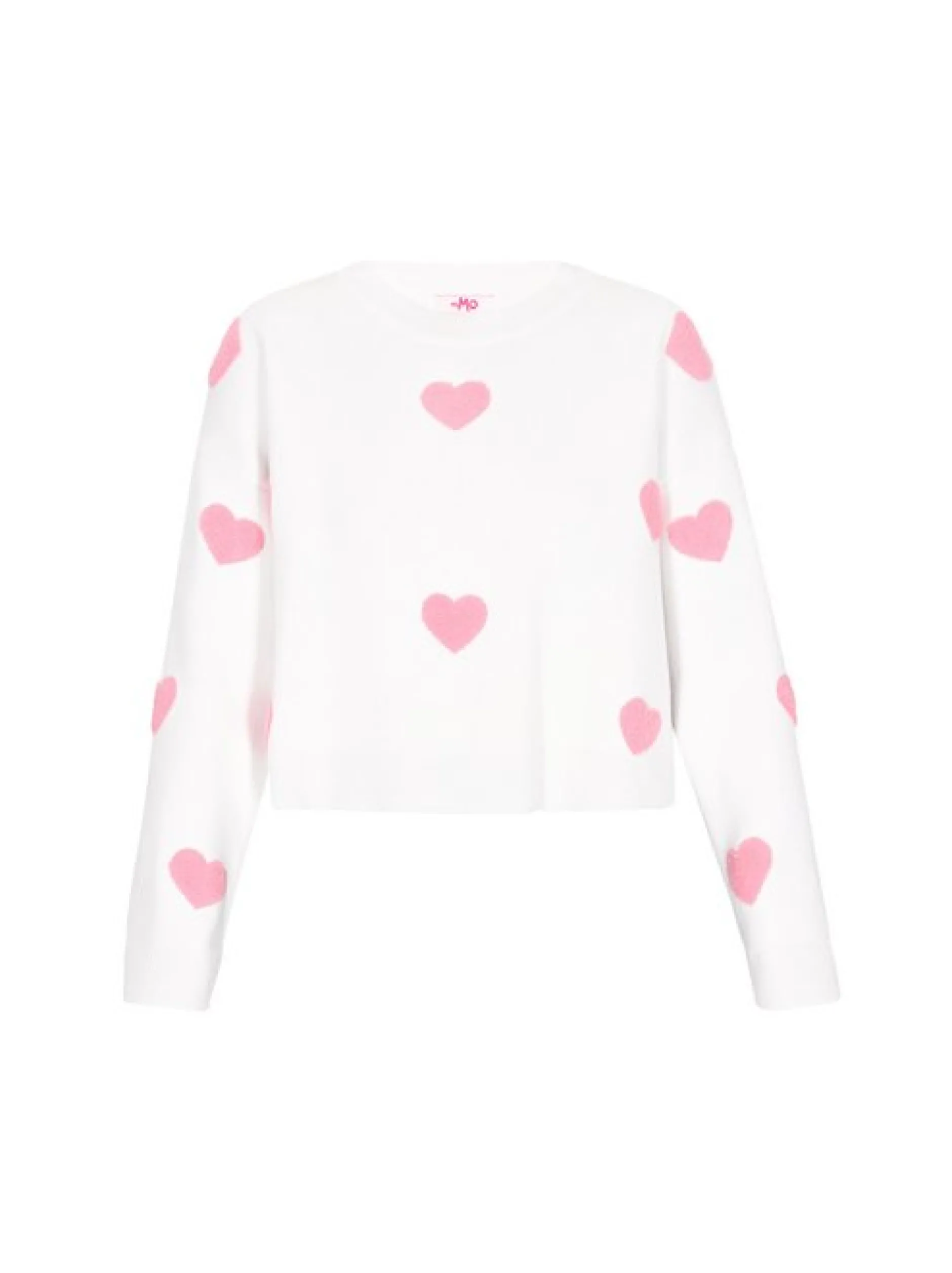MyMo Damen Pullover in weiß - Ausschnitt: Rundhals